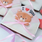 Медовые пряники - медвежонок в конверте, I Love You. Код: ПМ-051