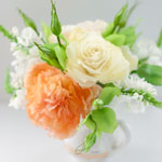 Сахарные цветы - нежный букет из староанглийской розы, пиона и гортензии. Код: ЦС-016